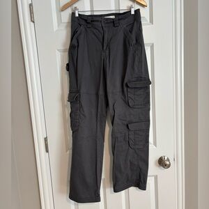 Abercrombie & Fitch Charcoal Straight Leg Cargo Pants